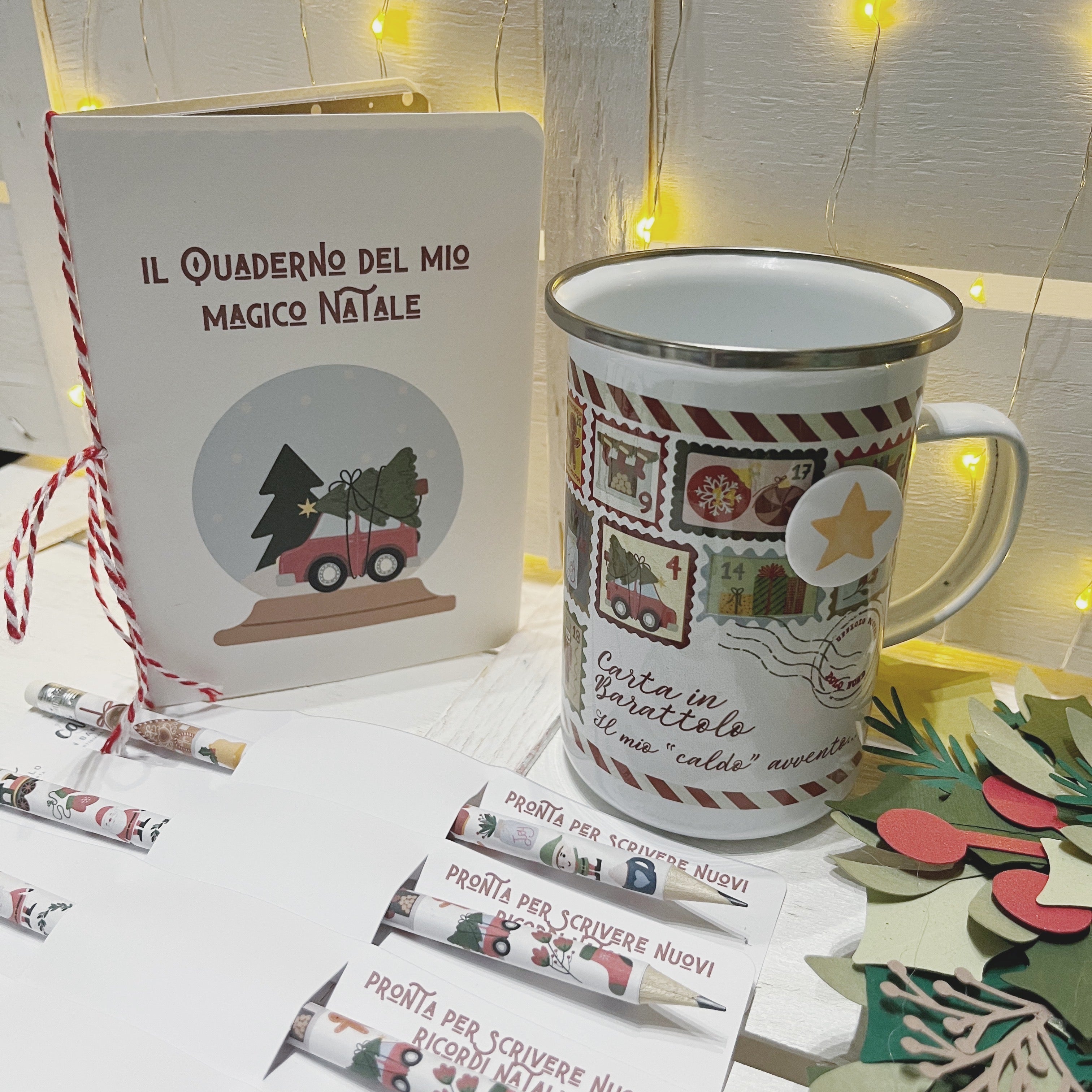 Calendario dell'Avvento: Kit Tazza + Matita & "Il Quaderno del mio magico Natale"